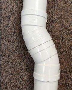 Bend 30deg 75mm PVC pipe
